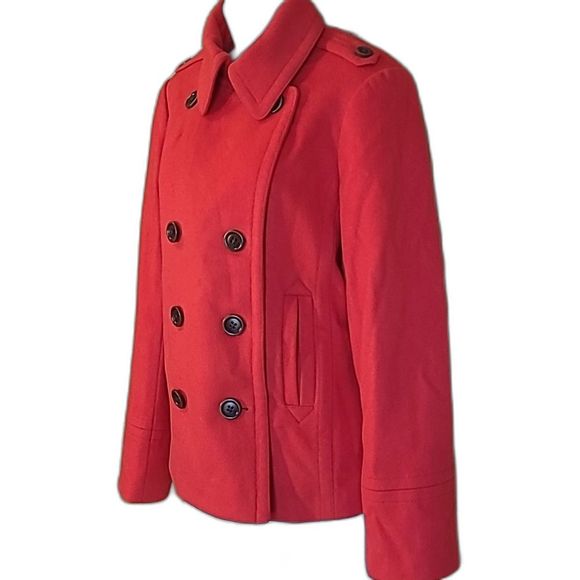J. Crew Lady Day Jacket Lined Double-Breasted Metro Coat Wool Winter Peacoat XL - Picture 11 of 16
